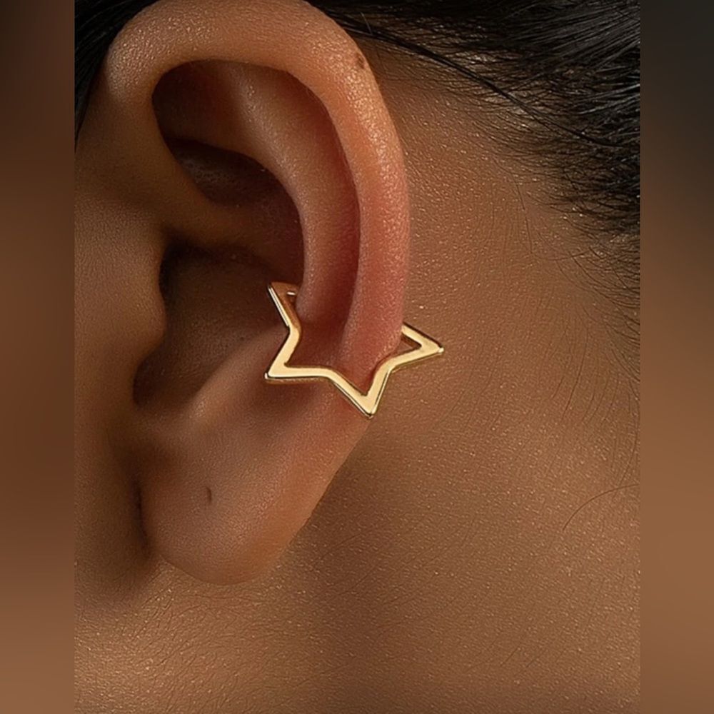 Star cuff Earrings N1622 - Picture 1 of 3